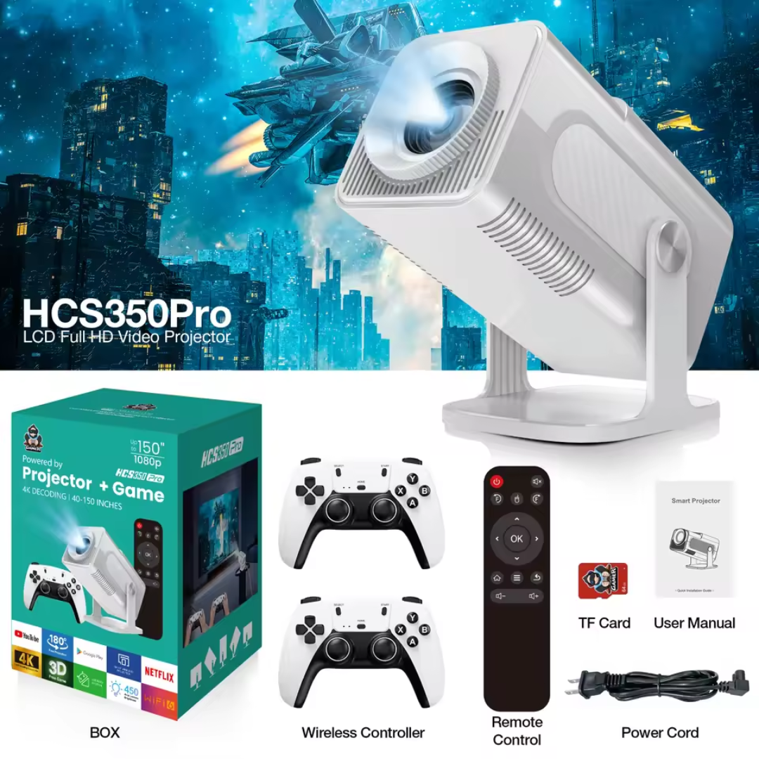 Console Cast™ 4K Ultra HD Retro Projector White