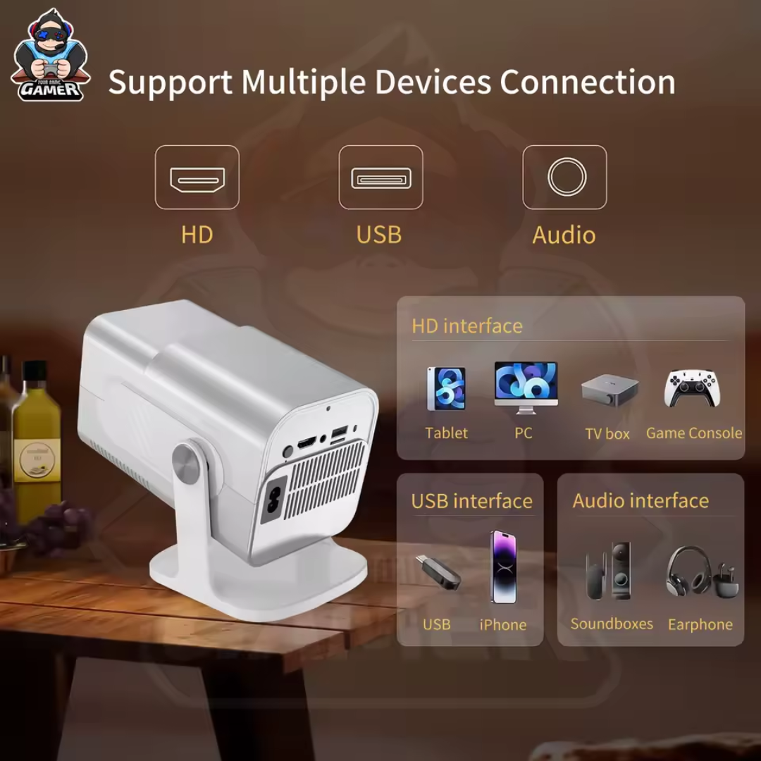 Console Cast™ 4K Ultra HD Retro Projector White
